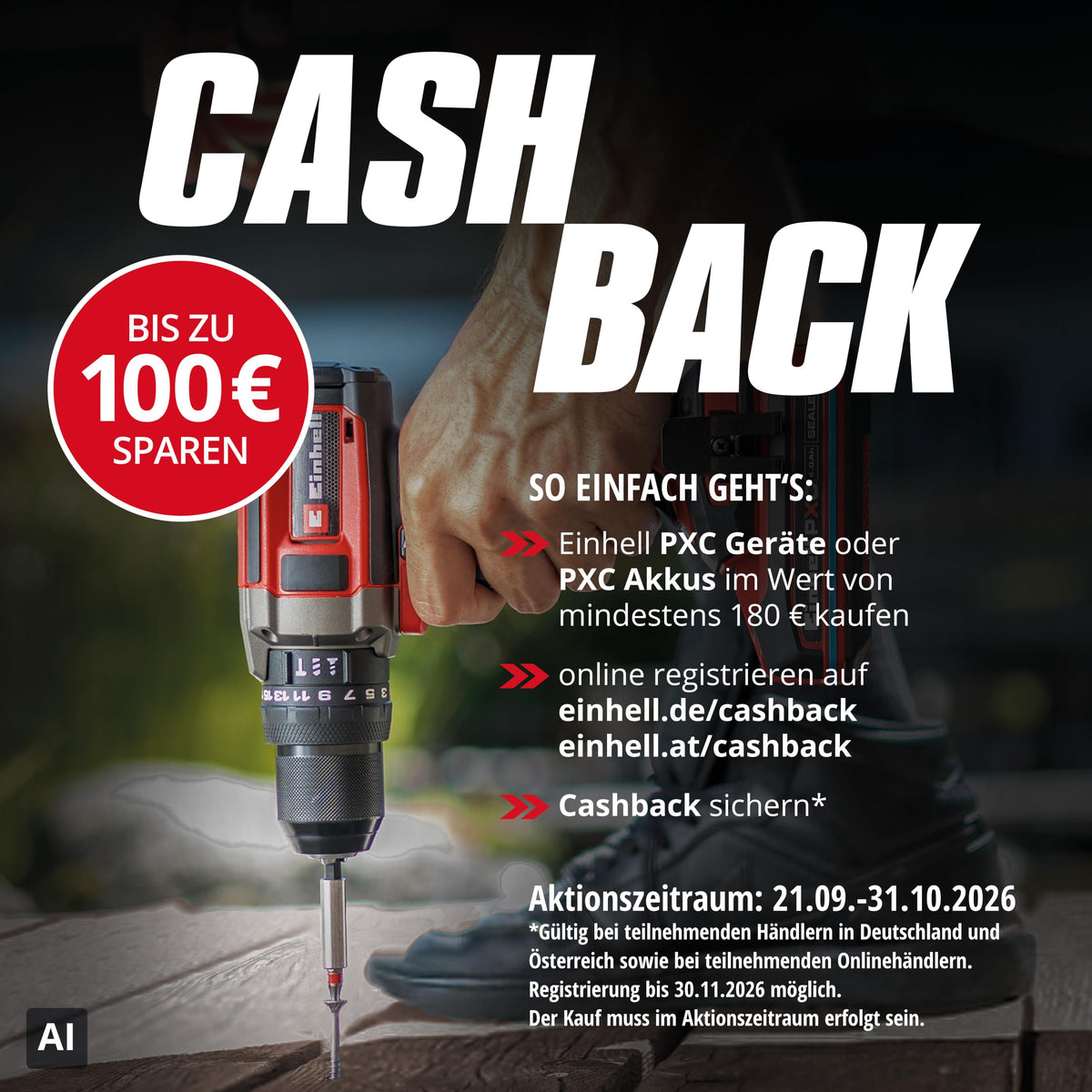 Einhell Akku-Rasenmäher RASARRO 36/42 Kit